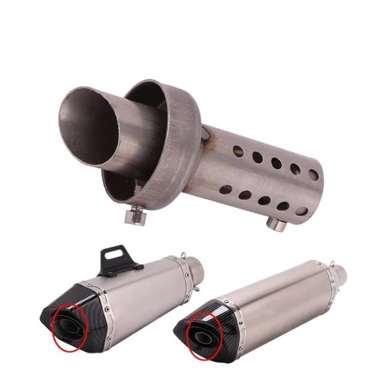 Auspuff Rohr Motorrad Motorrad 47 MM Abnehmbarer Auspuff Schalldämpfer Motorrad Auspuffrohr Schalldämpfer Auspuffrohr Schalldämpfer Einsatz von SHSUBF