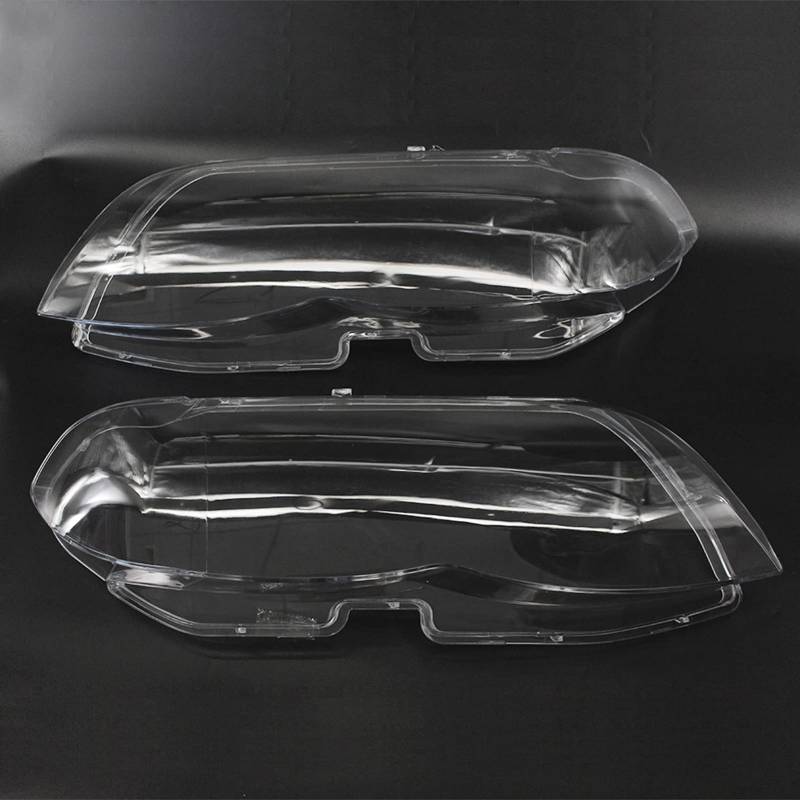 SHUAIGUO Scheinwerferglas Kunststoffabdeckung Ersatz,Shell Maske Lampenschirm Objektiv Glas für BMW X5 E53 Rechts+Links 2004-2006 von SHUAIGUO