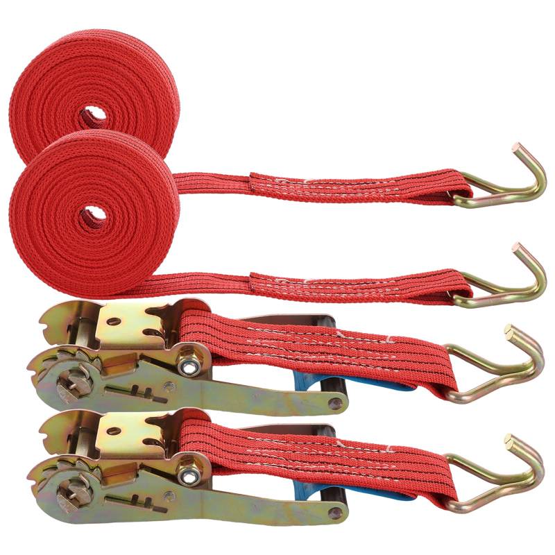 2 Stück Spanngurte mit Ratsche und Haken 6m 50mm, Spanngurte mit Haken 2x2000kg Zurrgurte zum Befestigen, Ratschengurte Set für Transportfixierung Frachtbündelung von SHUESS