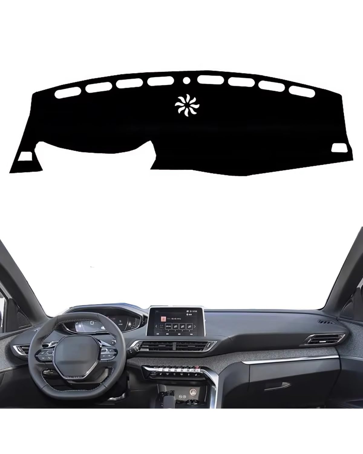 Auto Armaturenbrett Abdeckung Für 3008 4008 5008 GT 2016 2017 2018 2019 2020-2023 Auto Dashmat Sonnenschutzdach Teppich Teppich Dashboard Abdeckung Matte Pad Zubehör Armaturenbrett Matte(Left Hand Dri von SHUGWA