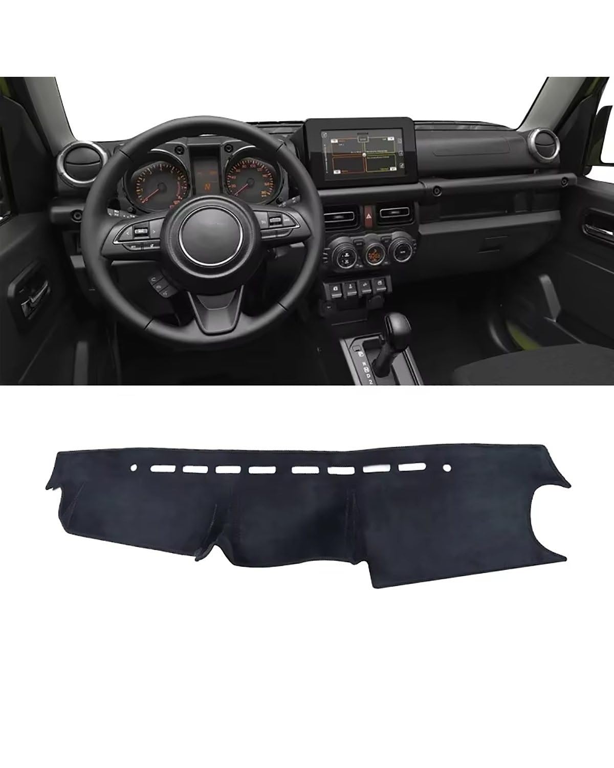 Auto Armaturenbrett Abdeckung Für 3008 5008 GT Für Hybrid 2016 2017 2018 2019 2020 2021 2022 2023 Auto Dashboard Sonnenschutz Abdeckung rutschfeste Matte Zubehör Armaturenbrett Matte(LHD Black) von SHUGWA