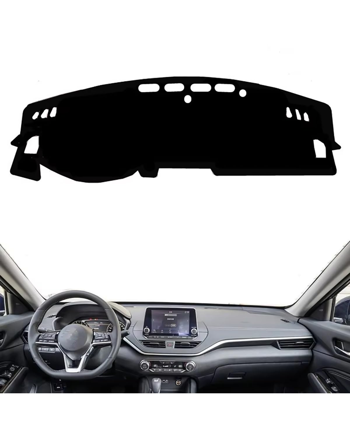 Auto Armaturenbrett Abdeckung Für Altima Für L34 2019 2020 2021 2022 2023 Dashboard Abdeckung Matte Dash Sonnenschutzdach Schützen Teppich Zubehör Auto Dashmat Armaturenbrett Matte(Left Hand Drive(Bla von SHUGWA