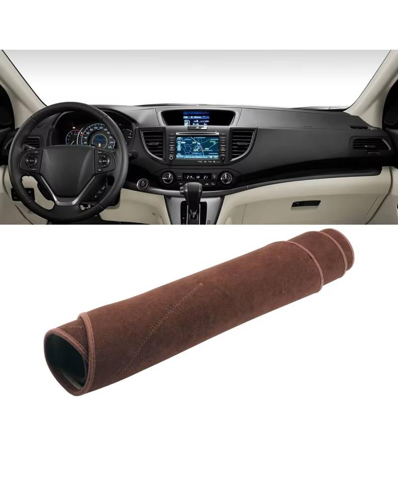 Auto Armaturenbrett Abdeckung Für CR-V Für CRV CR V 4. 2012 2013 2014 2015 2016 Auto Dashboard Abdeckung Matte Non-Slip Pad Instrument Teppiche Zubehör Armaturenbrett Matte(B LHD Brown) von SHUGWA