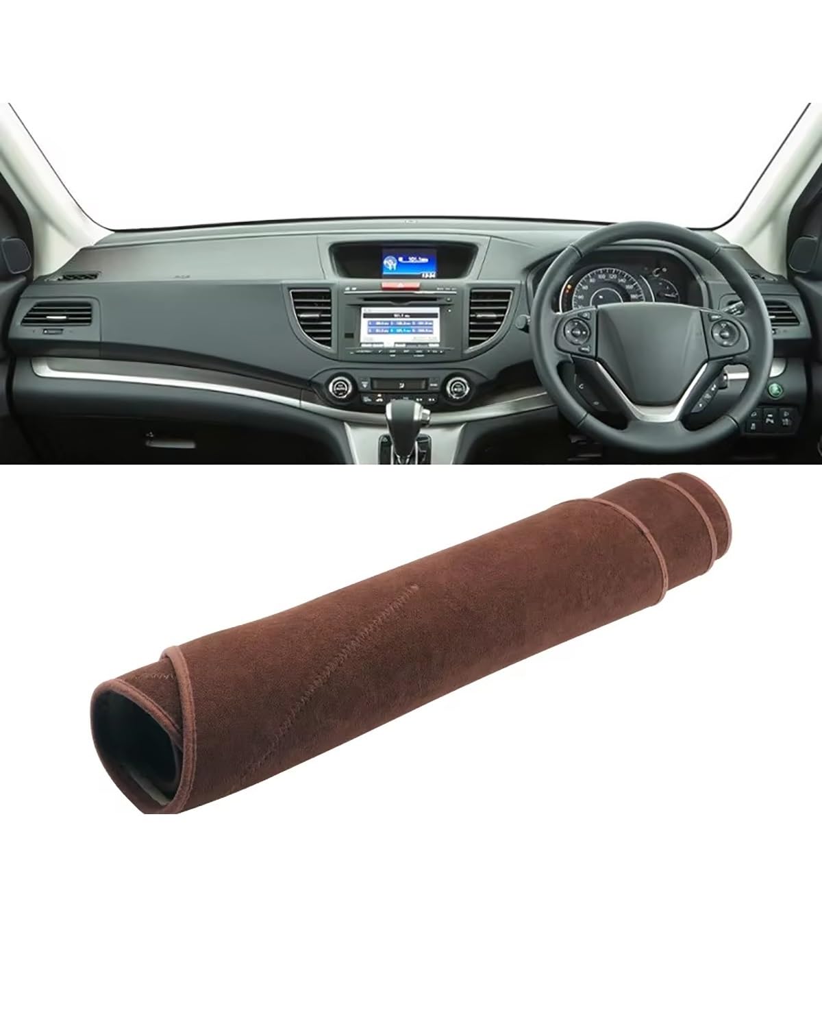 Auto Armaturenbrett Abdeckung Für CR-V Für CRV CR V 4. 2012 2013 2014 2015 2016 Auto Dashboard Abdeckung Matte Non-Slip Pad Instrument Teppiche Zubehör Armaturenbrett Matte(B RHD Brown) von SHUGWA