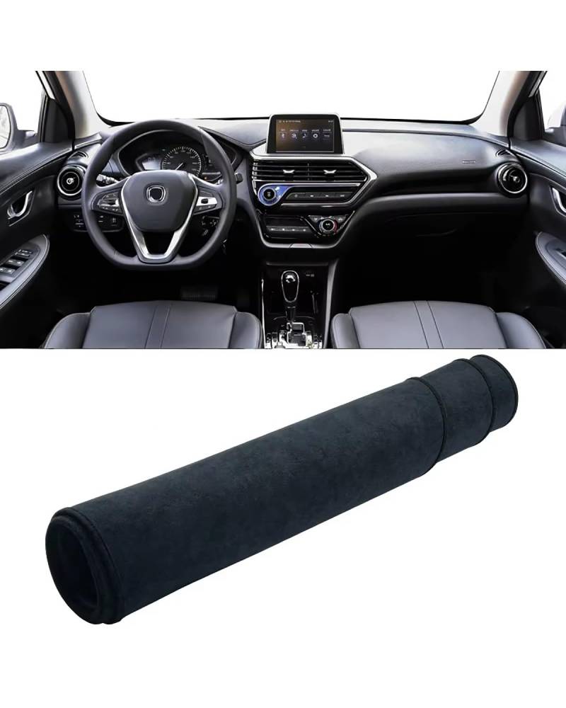 Auto Armaturenbrett Abdeckung Für Changan Für Alsvin 2018 2019 2020 2021 2022 2023 Auto Dashboard Abdeckung Vermeiden Pad Sonnenschutz Teppiche Nicht-Slip Fall Matte Armaturenbrett Matte(B Black) von SHUGWA