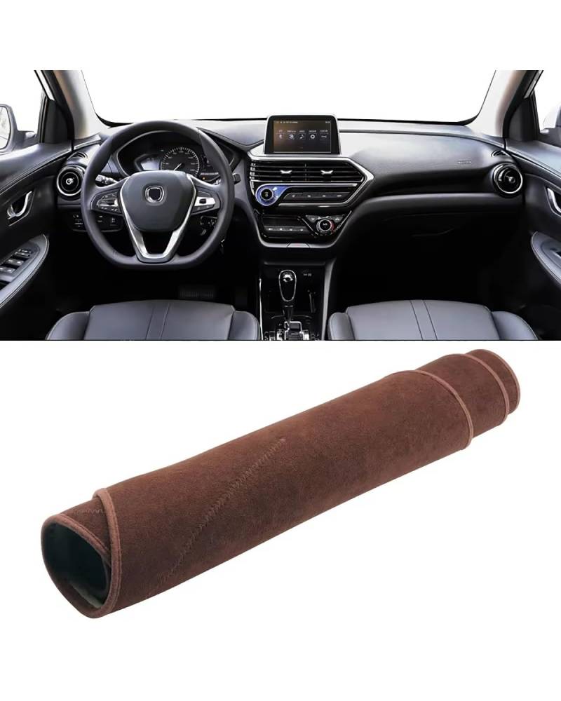Auto Armaturenbrett Abdeckung Für Changan Für Alsvin 2018 2019 2020 2021 2022 2023 Auto Dashboard Abdeckung Vermeiden Pad Sonnenschutz Teppiche Nicht-Slip Fall Matte Armaturenbrett Matte(B Brown) von SHUGWA