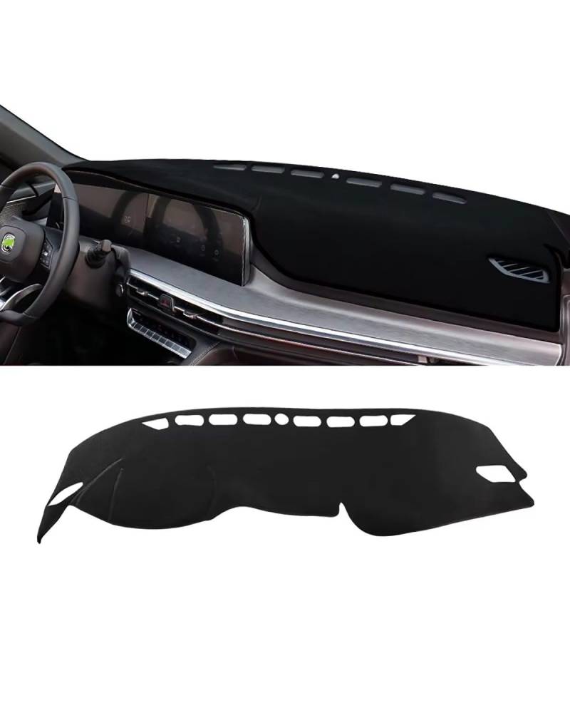 Auto Armaturenbrett Abdeckung Für Changan Für CS35 Plus 2021 2022 2023 2024 Instrument Schreibtisch Sonnenschutz Matte Non-slip Pad Zubehör Auto Armaturenbrett Abdeckung Armaturenbrett Matte(A Black S von SHUGWA