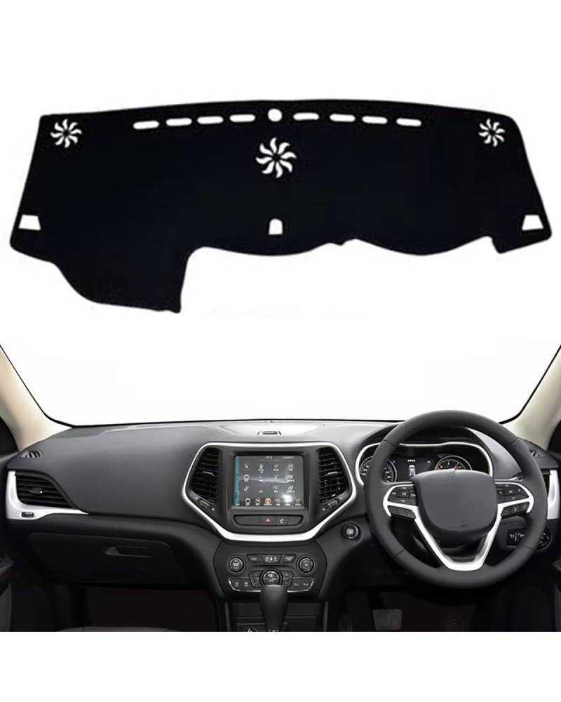Auto Armaturenbrett Abdeckung Für Cherokee Für KL 2014 2015 2016 2017 2018 2019-2021 Auto Dashboard Abdeckung Matte Pad Instrument Sonnenschutzdach Schützen Teppich Teppich Zubehör Armaturenbrett Matt von SHUGWA