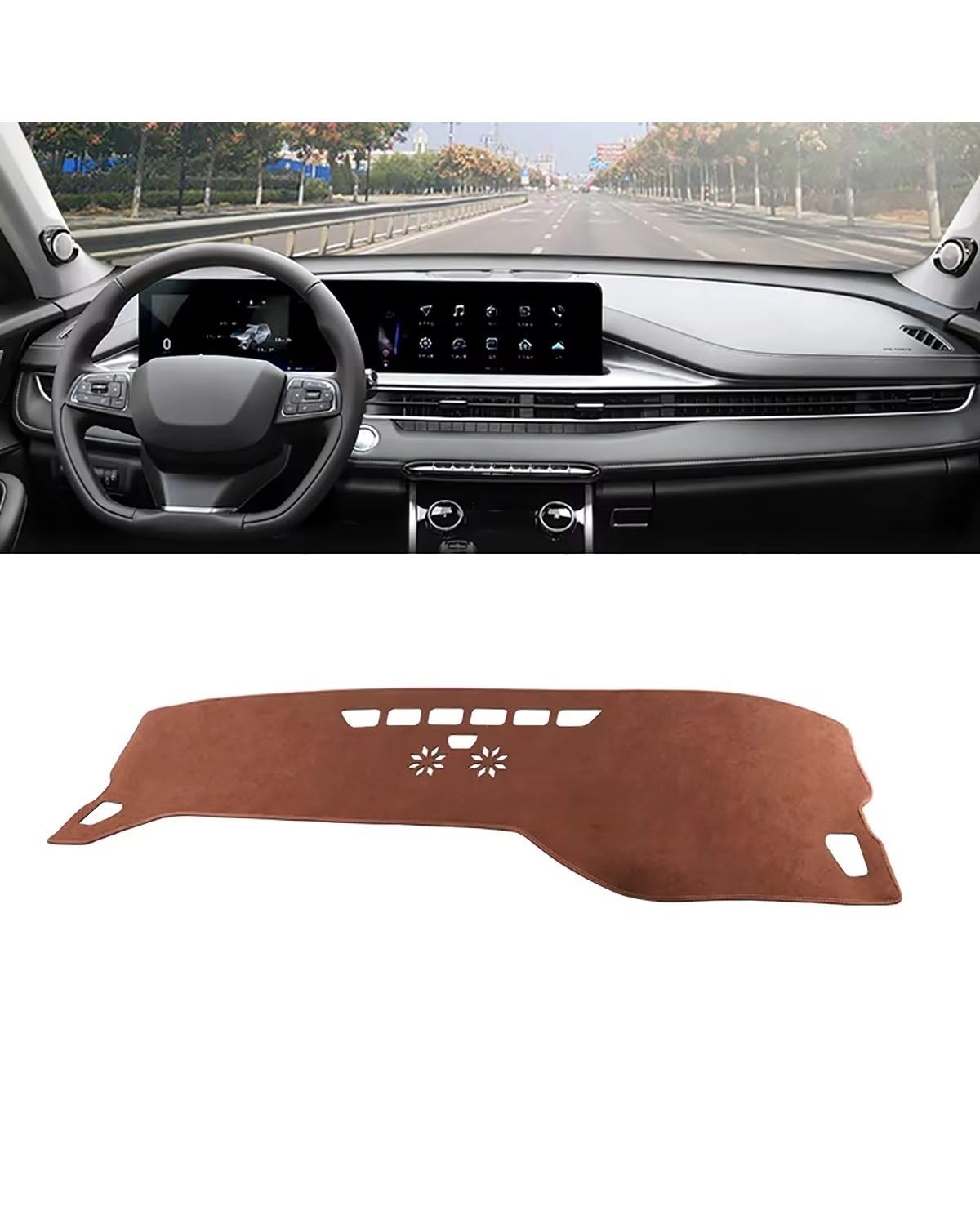 Auto Armaturenbrett Abdeckung Für Chery Für Tiggo 7 Pro Max Für Hybrid 2021 2022 2023 Auto Dashboard Abdeckung Sonnenschutz Vermeiden Matten Instrument Teppich Zubehör Armaturenbrett Matte(B Brown) Auto Armaturenbrett Abdeckung Für Chery Für Tiggo 7 Pro Max Für Hybrid 2021 2022 2023 Auto Dashboard Abdeckung Sonnenschutz Vermeiden Matten Instrument Teppich Zubehör Armaturenbrett Matte(B Brown) von SHUGWA