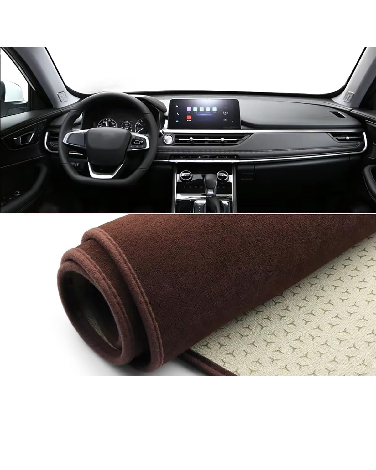 Auto Armaturenbrett Abdeckung Für Chery Für Tiggo 8 Pro 2019 2020 2021 2022 2023 Auto Dashboard Abdeckung Matte Dash Board Sonnenschutz Matte Schutz Zubehör Armaturenbrett Matte(B Brown) von SHUGWA