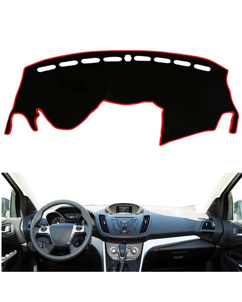 Auto Armaturenbrett Abdeckung Für Ford 2013 2014-2018 2019 Escape Dashboard Abdeckung Matte Pad Dash Sonnenschutz Schützen Teppich Teppich Auto Zubehör Auto Dashmat Armaturenbrett Matte(Style 1 LHD(Re von SHUGWA