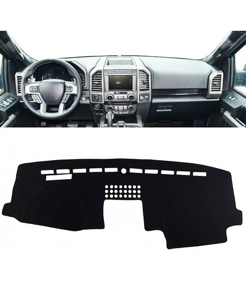 Auto Armaturenbrett Abdeckung Für Ford Für F-150 Für F150 Für Lobo 2015 2016 2017-2020 Auto Dashboard Abdeckung Sonnenschutzdach Matte Pad Dash Schützen Teppich Teppich Zubehör Armaturenbrett Matte(Le von SHUGWA
