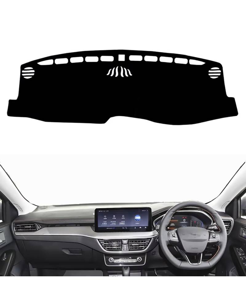Auto Armaturenbrett Abdeckung Für Ford Für Focus 2018 2019 2020 2021 2022 2023 Dashmat Instrument Sonnenschutzdach Teppich Zubehör Auto Dashboard Abdeckung Matte Pad Armaturenbrett Matte(Right Hand Dr von SHUGWA