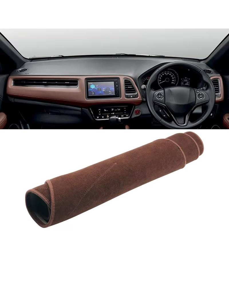 Auto Armaturenbrett Abdeckung Für HR-V Für HRV Für HR V 2014 2015 2016 2017 2018 2019 2020 Auto Dashboard Abdeckung Vermeiden Pad Instrument Panel Matte Fall Teppiche Armaturenbrett Matte(B Brown RHD) von SHUGWA