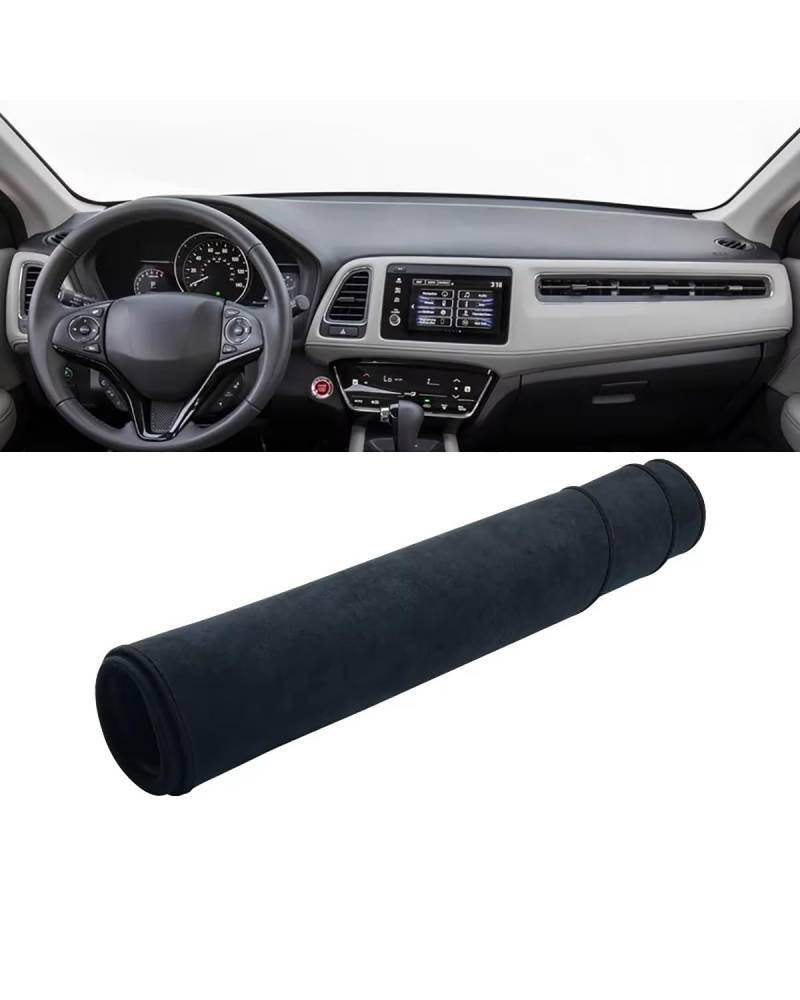 Auto Armaturenbrett Abdeckung Für HR-V Für HRV HR V Für Vezel 2014 2015 2016 2017 2018 2019 2020 Auto Dashboard Vermeiden Abdeckung Matte Nicht-Slip Pad Zubehör Armaturenbrett Matte(B LHD Black) von SHUGWA