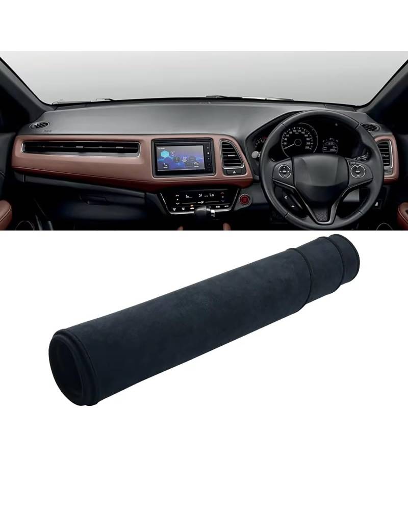 Auto Armaturenbrett Abdeckung Für HR-V Für HRV HR V Für Vezel 2014 2015 2016 2017 2018 2019 2020 Auto Dashboard Vermeiden Abdeckung Matte Nicht-Slip Pad Zubehör Armaturenbrett Matte(B RHD Black) von SHUGWA