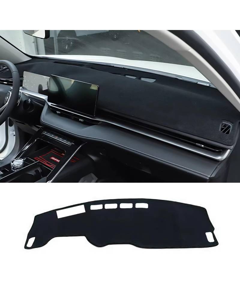 Auto Armaturenbrett Abdeckung Für Haval Für H6 3th Gen 3rd 2021 2022 2023 2024 Instrument Schreibtisch Matte Teppiche Zubehör Auto Dashboard Sonnenschutz Abdeckung Pad Armaturenbrett Matte(Black Side) von SHUGWA