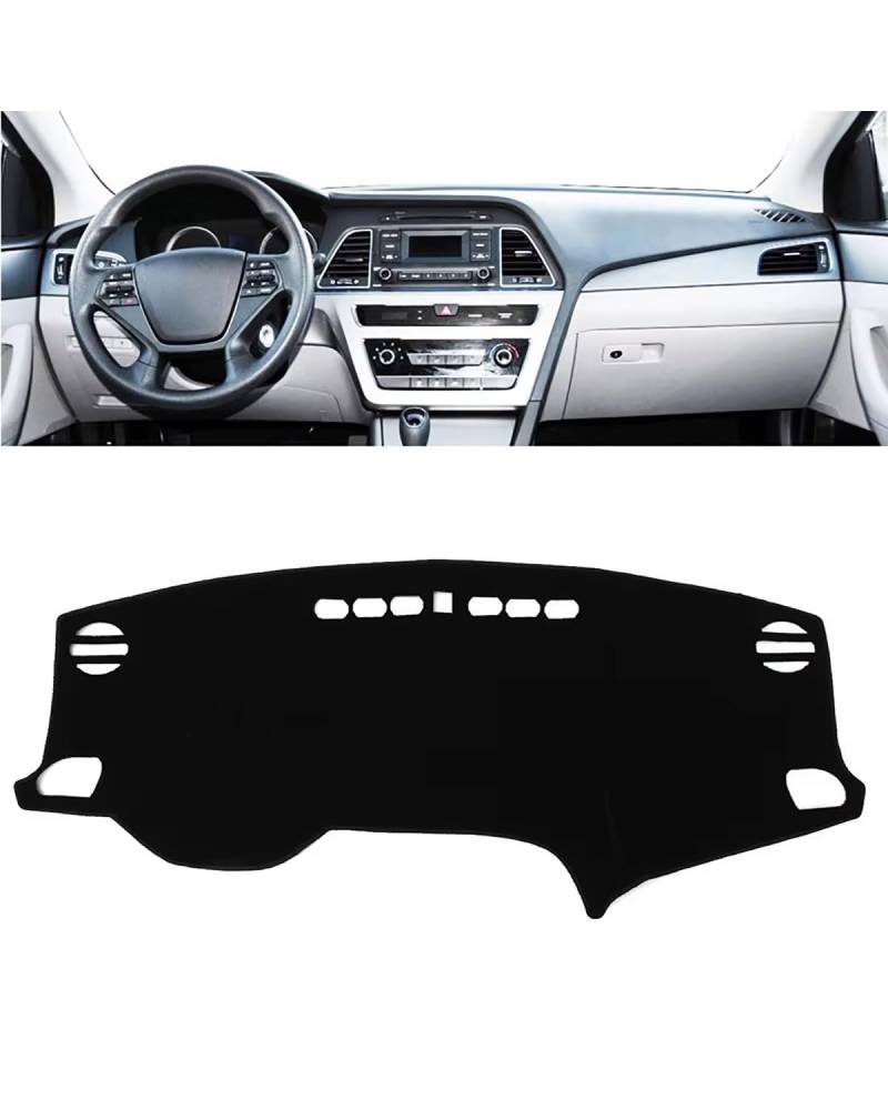 Auto Armaturenbrett Abdeckung Für Hyundai Für Sonata 2015 2016 2017 2018 2019 LF Dashmat Dashboard Abdeckung Pad Matte Anti-Slip Sonnenschirm Schützen Teppich Auto Zubehör Armaturenbrett Matte(Left Ha von SHUGWA