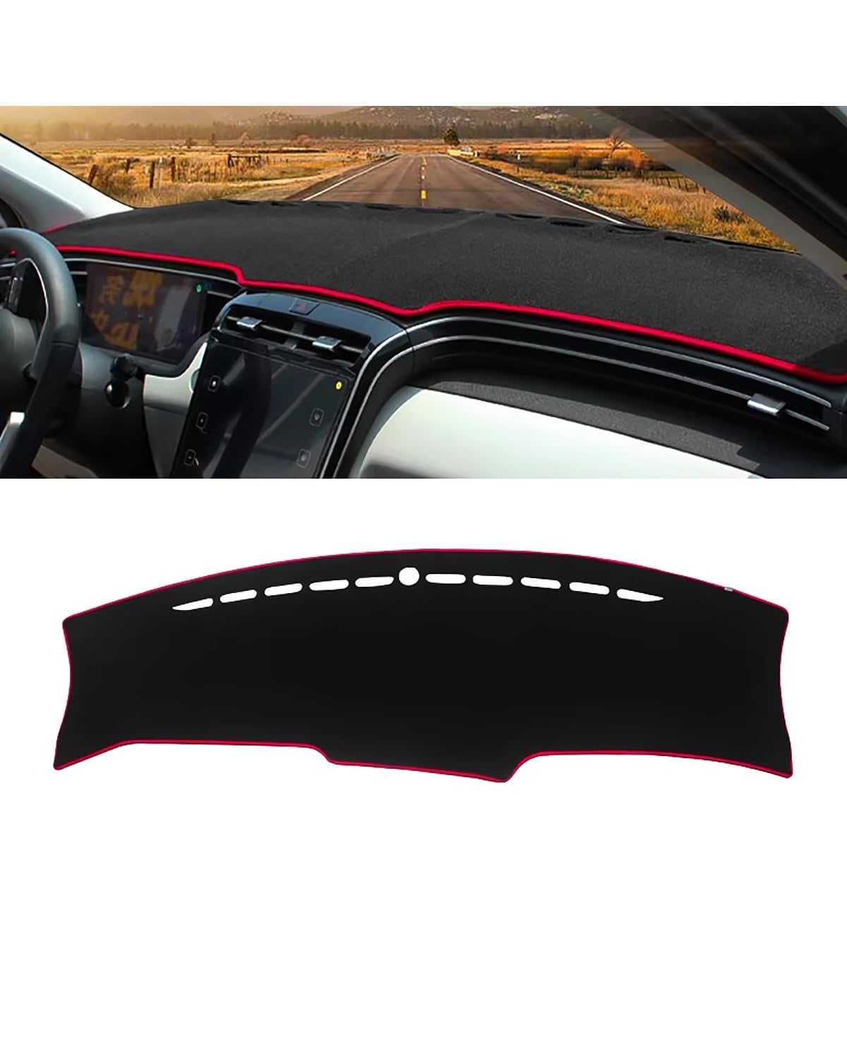 Auto Armaturenbrett Abdeckung Für Hyundai Für Tucson Für NX4 2021 2022 2023 2024 Auto Dashboard Abdeckung Vermeiden Matte Non-Slip Pad Instrument Panel Teppiche Zubehör Armaturenbrett Matte(A LHD Red Auto Armaturenbrett Abdeckung Für Hyundai Für Tucson Für NX4 2021 2022 2023 2024 Auto Dashboard Abdeckung Vermeiden Matte Non-Slip Pad Instrument Panel Teppiche Zubehör Armaturenbrett Matte(A LHD Red von SHUGWA