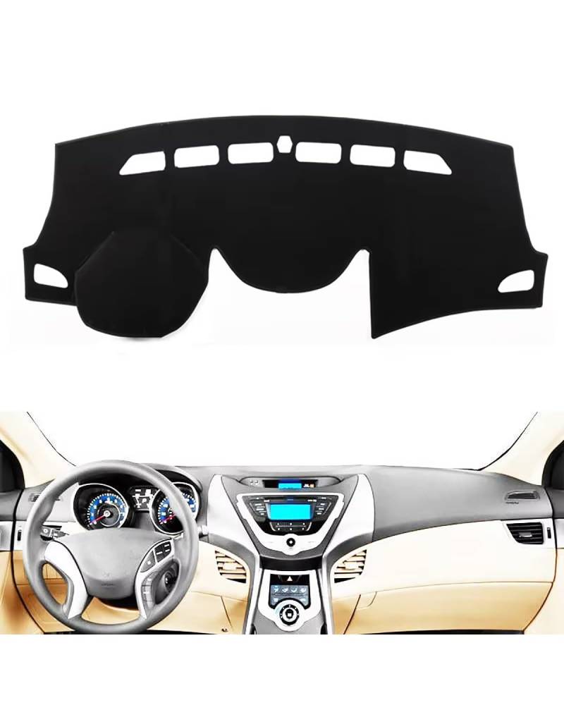 Auto Armaturenbrett Abdeckung Für Hyundai I35 Für Elantra Avante 2011-2015 MD UD Dashmat Sonnenschutz Teppich Zubehör Auto Styling Dashboard Abdeckung Matte Pad Armaturenbrett Matte(Right Hand Drive(B von SHUGWA
