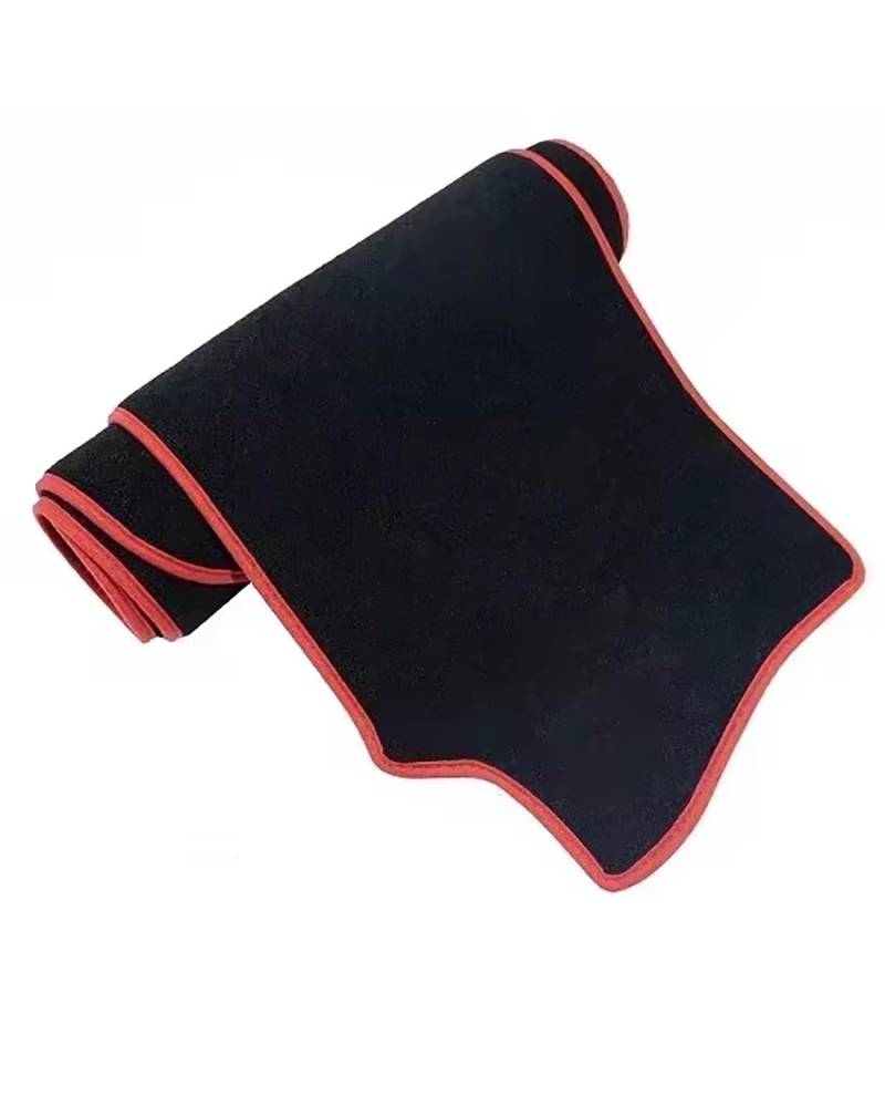 Auto Armaturenbrett Abdeckung Für ID.3 ID3 2019-2023 Sonnenschutz Vermeiden Pads Instrument Panel Teppiche Auto Teile Auto Dashboard Abdeckung Matten Armaturenbrett Matte(RHD Polyester Red) von SHUGWA