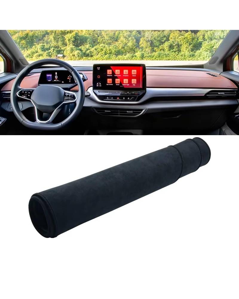 Auto Armaturenbrett Abdeckung Für ID.4 Für ID4 2020 2021 2022 2023 Auto Dashboard Abdeckung Vermeiden Pad Sonnenschutz Teppiche Nicht-Slip Fall Matte Armaturenbrett Matte(with HUD Black LHD) von SHUGWA