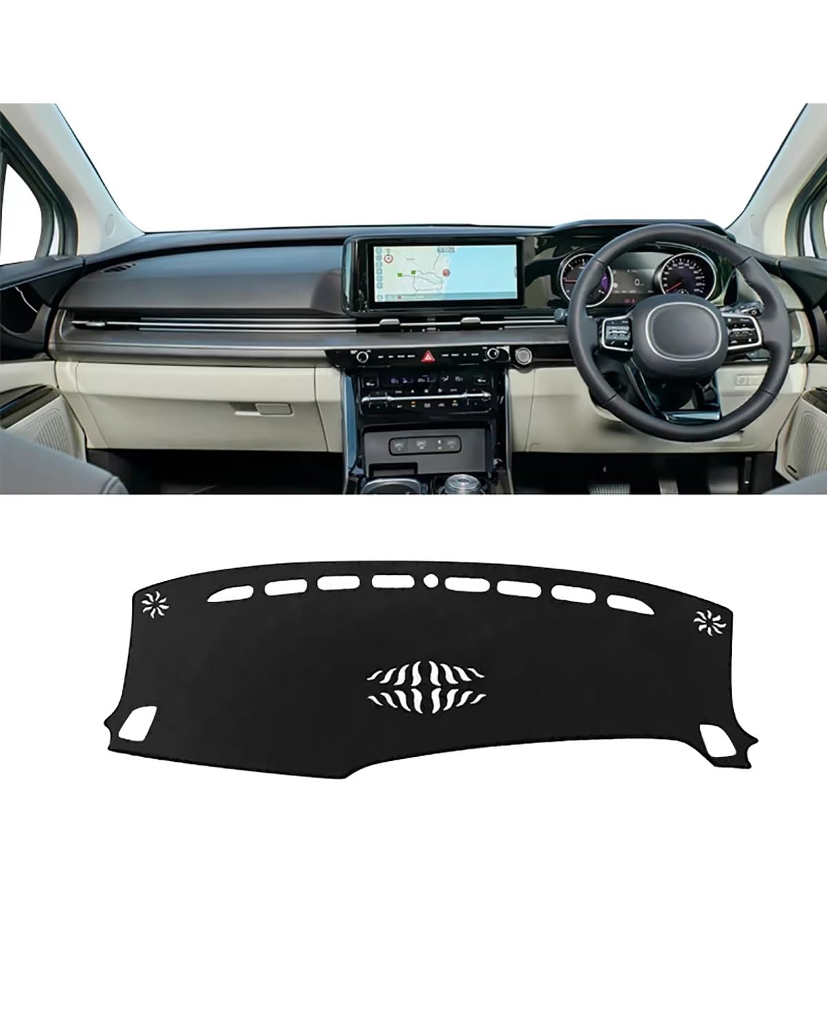 Auto Armaturenbrett Abdeckung Für Kia Für Karneval Für KA4 2020 2021 2022 2023 2024 Auto Dashboard Abdeckung Matte Dash Board Sonnenschutz Pad Teppiche Teppich Schutz Zubehör Armaturenbrett Matte(B Bl von SHUGWA