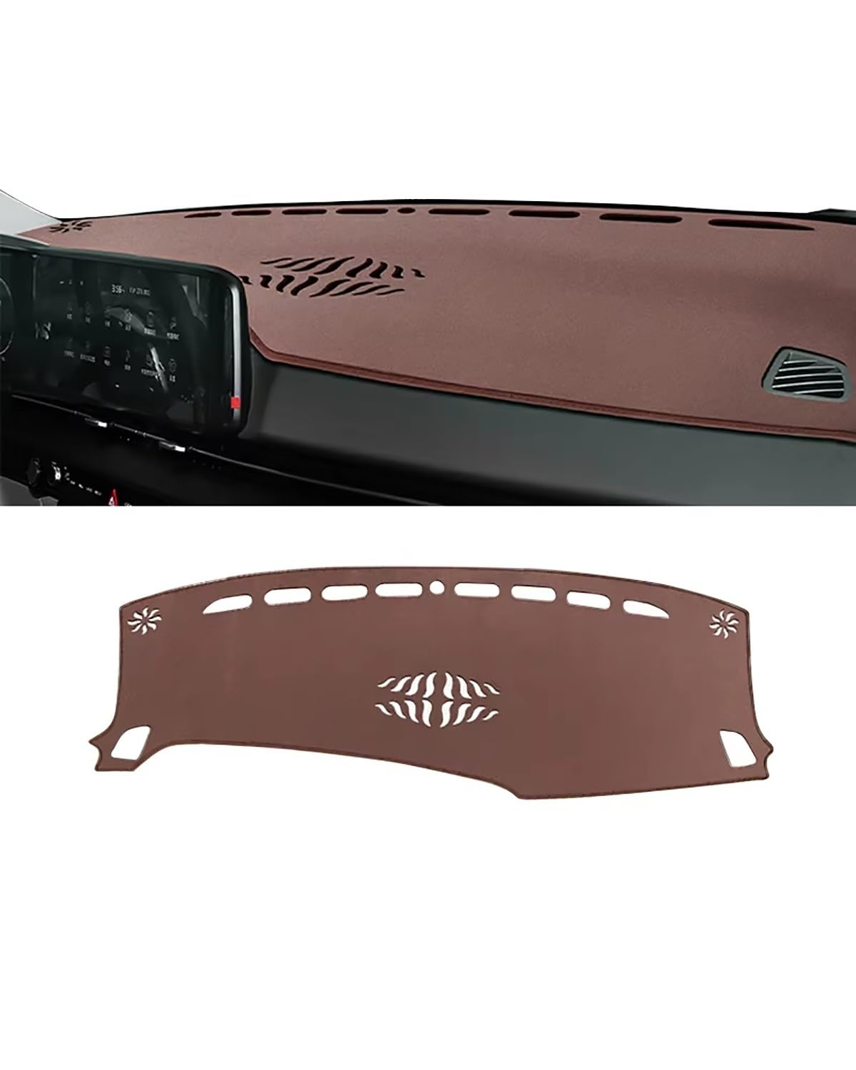 Auto Armaturenbrett Abdeckung Für Kia Für Karneval Für KA4 2020 2021 2022 2023 2024 Auto Dashboard Abdeckung Matte Dash Board Sonnenschutz Pad Teppiche Teppich Schutz Zubehör Armaturenbrett Matte(B Br von SHUGWA
