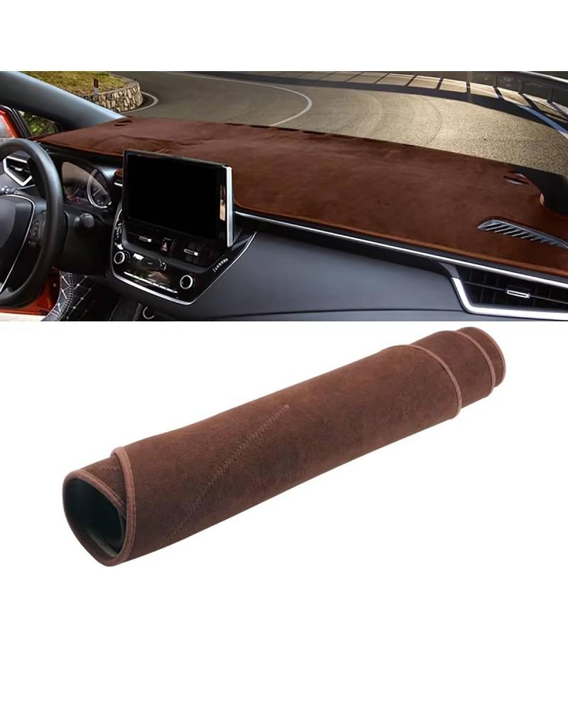 Auto Armaturenbrett Abdeckung Für Kia Für Seltos Für SP2 2020 2021 2022 2023 2024 Sonnenschutz Teppich Pad DashMat Auto Zubehör Dashboard Abdeckung Vermeiden Matte Armaturenbrett Matte(B Brown LHD) von SHUGWA