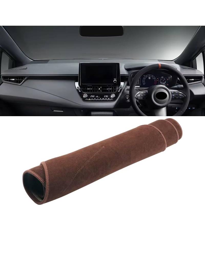 Auto Armaturenbrett Abdeckung Für Kia Für Seltos Für SP2 2020 2021 2022 2023 2024 Sonnenschutz Teppich Pad DashMat Auto Zubehör Dashboard Abdeckung Vermeiden Matte Armaturenbrett Matte(B Brown RHD) von SHUGWA