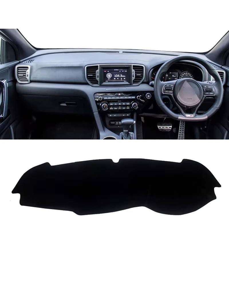 Auto Armaturenbrett Abdeckung Für Kia Für Sportage 4 QL 2016 2017 2018 2019 2020 2021 Instrument Schreibtisch Sonnenschutz Matte Dash Nicht-slip Zubehör Auto Dashboard Abdeckung Armaturenbrett Matte(A von SHUGWA