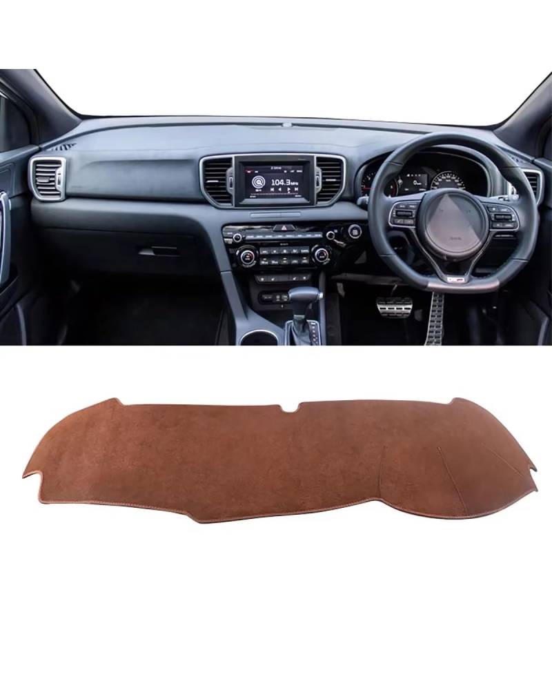 Auto Armaturenbrett Abdeckung Für Kia Für Sportage 4 QL 2016 2017 2018 2019 2020 2021 Instrument Schreibtisch Sonnenschutz Matte Dash Nicht-slip Zubehör Auto Dashboard Abdeckung Armaturenbrett Matte(B von SHUGWA