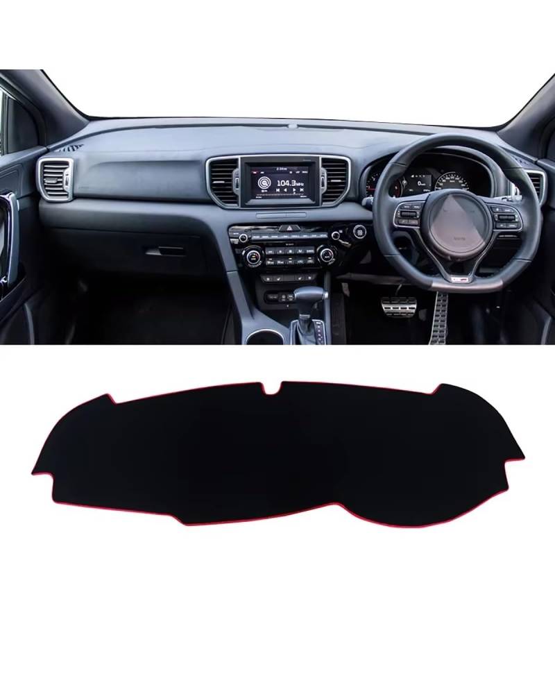 Auto Armaturenbrett Abdeckung Für Kia Für Sportage 4 QL 2016 2017 2018 2019 2020 2021 Instrument Schreibtisch Sonnenschutz Matte Dash Nicht-slip Zubehör Auto Dashboard Abdeckung Armaturenbrett Matte(A von SHUGWA