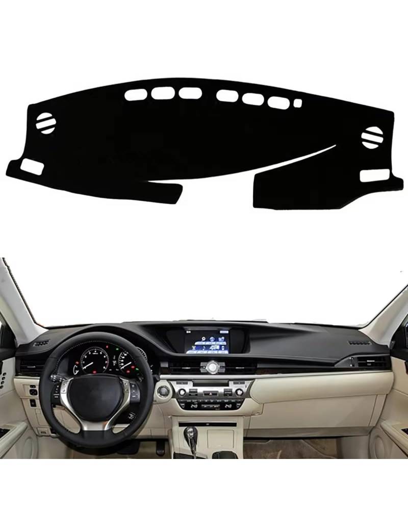 Auto Armaturenbrett Abdeckung Für Lexus Für ES ES350 ES300h 2013 2014 2015 2016 2017 2018 Dashboard Abdeckung Matte Auto Dash Sonnenschirm Schützen Teppich Zubehör Armaturenbrett Matte(Left Hand Drive von SHUGWA