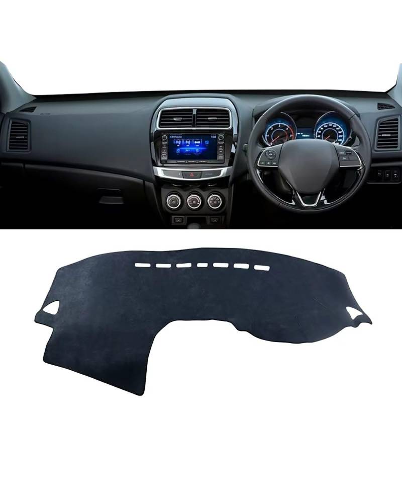 Auto Armaturenbrett Abdeckung Für Mitsubishies Für ASX RVR Für Outlander Für Sport 2010-2019 2020 2021 2022 Auto Dashboard Abdeckung Vermeiden Pad Teppiche Nicht-Slip Matte Armaturenbrett Matte(B Blac von SHUGWA