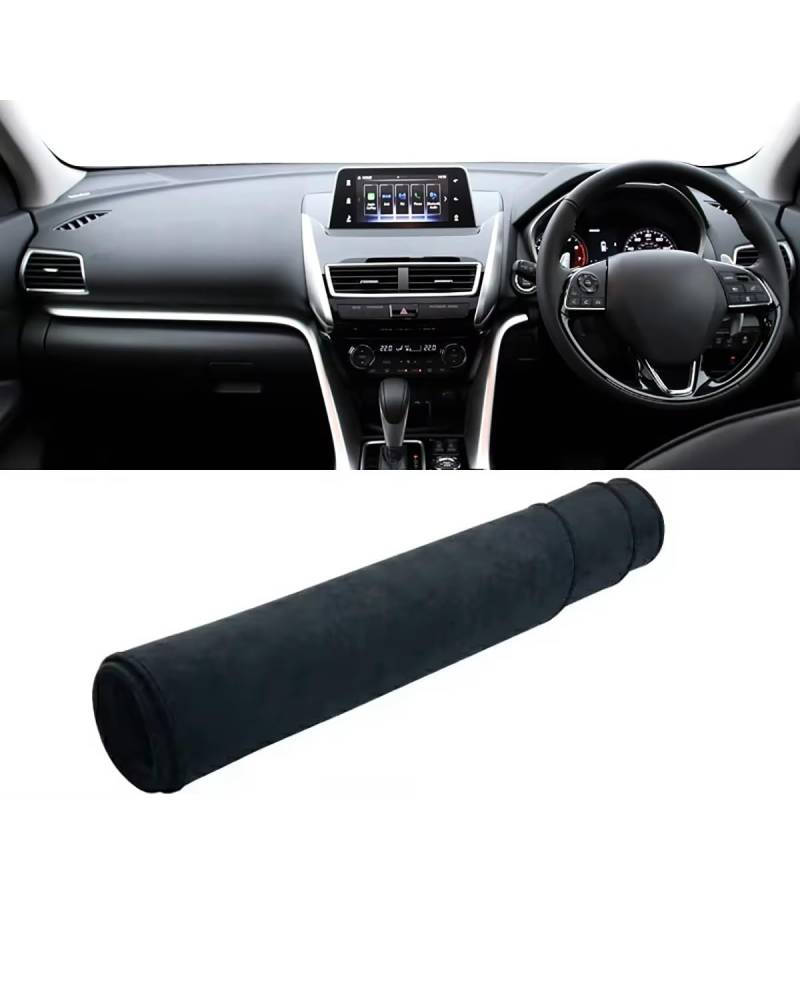 Auto Armaturenbrett Abdeckung Für Mitsubishies Für Eclipse Für Kreuz 2017 2018 2019 2020 2021 2022 2023 Auto Dashboard Abdeckung Vermeiden Pad Teppiche Nicht-Slip Matte Armaturenbrett Matte(Black RHD) von SHUGWA