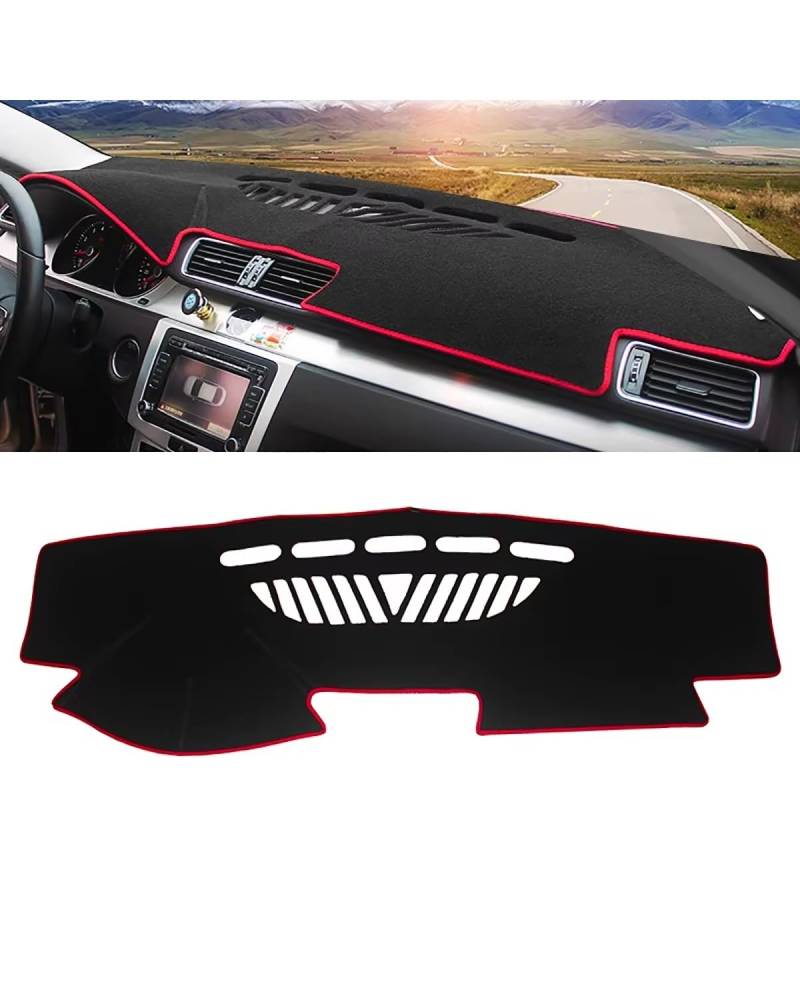 Auto Armaturenbrett Abdeckung Für Passat Für B6 2005 2006 2007-2012 CC 2009-2013 Auto Dashboard Abdeckung Vermeiden Pad Teppiche rutschfeste Matte Armaturenbrett Matte(Red Side LHD) von SHUGWA