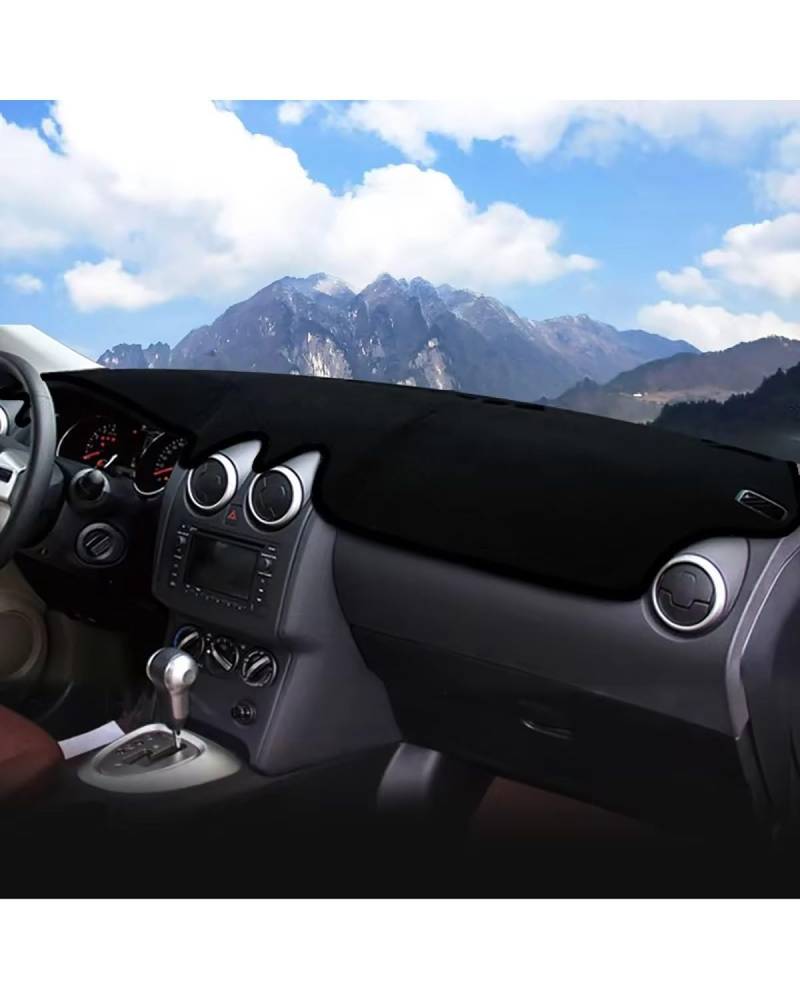 Auto Armaturenbrett Abdeckung Für Qashqai Für J10 2008 2009 2010 2011 2012 2013 Auto Dashboard Abdeckung Dash Matte Sonnenschutz Nicht-Slip Pad Innen Zubehör Armaturenbrett Matte(No Display Black) von SHUGWA