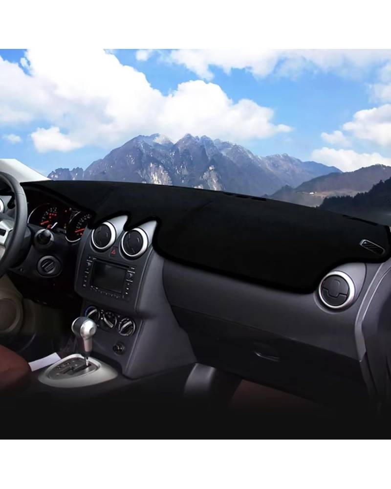 Auto Armaturenbrett Abdeckung Für Qashqai Für J10 2008 2009 2010 2011 2012 2013 Auto Dashboard Abdeckung Matten Vermeiden Pad Fall Teppiche Zubehör Armaturenbrett Matte(No Display Black) von SHUGWA