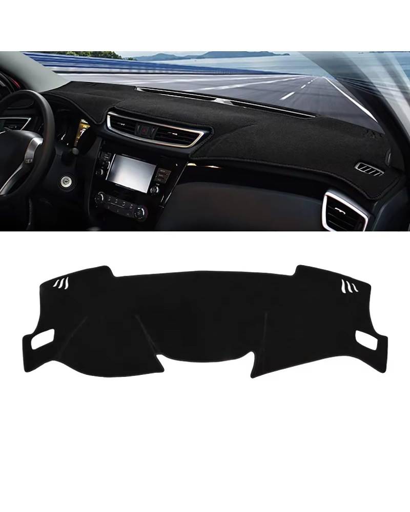 Auto Armaturenbrett Abdeckung Für Qashqai Für J11 2014 2015 2016 2017 2018 2019 2020 Auto Dashboard Abdeckung Vermeiden Pad Instrument Panel Matte Fall Teppiche Armaturenbrett Matte(A Black Side LHD) von SHUGWA