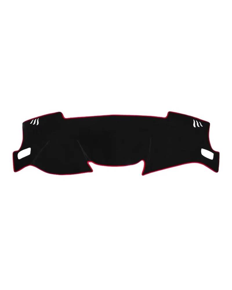 Auto Armaturenbrett Abdeckung Für Qashqai Für J11 2014 2015 2016 2017 2018 2019 2020 Instrument Schreibtisch Sonnenschutz Matte Pad Zubehör Auto Dashboard Abdeckung Armaturenbrett Matte(A LHD Red Side von SHUGWA