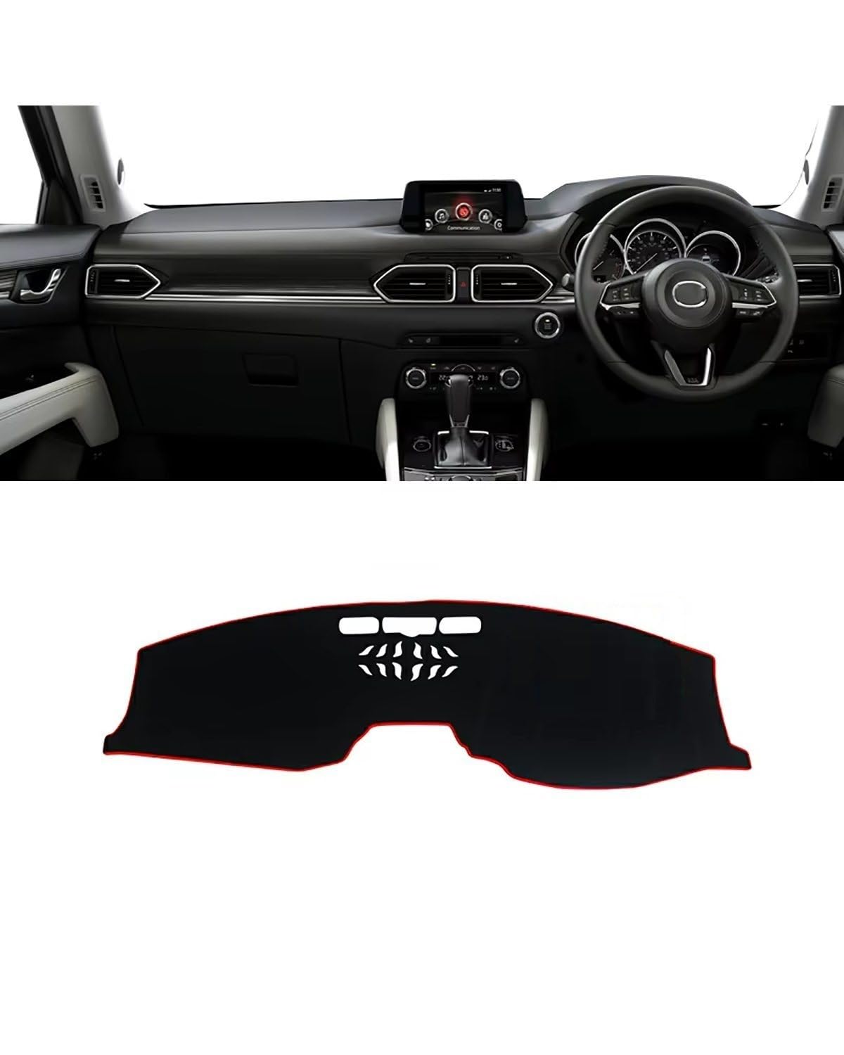 Auto Armaturenbrett Abdeckung Für Qashqai J10 2008 2009 2010 2011 2012 2013 Auto Dashboard Abdeckung Instrument Panel Vermeiden Matte Innen Zubehör Armaturenbrett Matte(A RHD Red Side) von SHUGWA