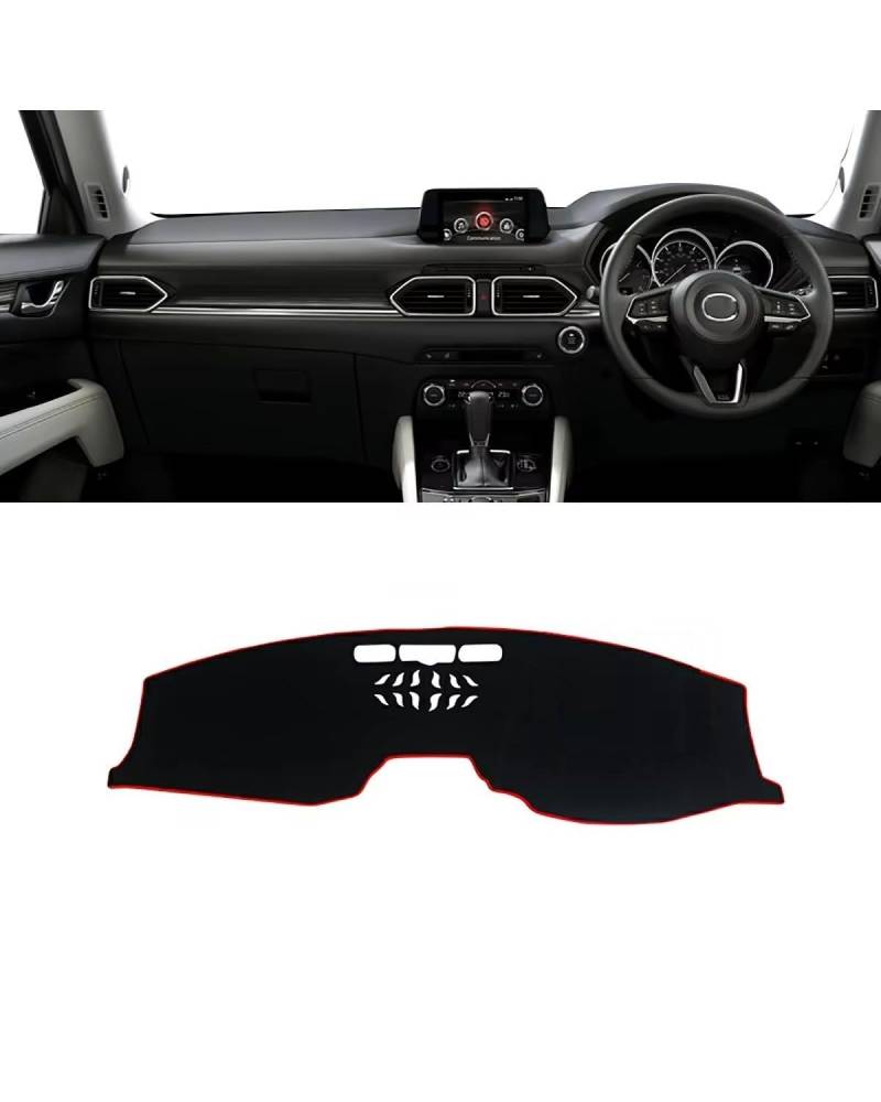 Auto Armaturenbrett Abdeckung Für Qashqai J10 2008 2009 2010 2011 2012 2013 Auto Dashboard Abdeckung Instrument Panel Vermeiden Matte Innen Zubehör Armaturenbrett Matte(A RHD Red Side) von SHUGWA