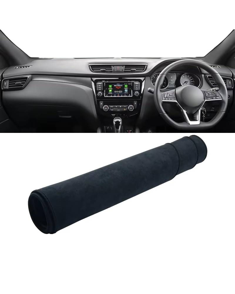 Auto Armaturenbrett Abdeckung Für Qashqai J11 2014 2015 2016 2017 2018 2019 2020 Auto Dashboard Abdeckung Vermeiden Pad Sonnenschutz Matte Fall Teppiche Armaturenbrett Matte(B Black RHD) von SHUGWA