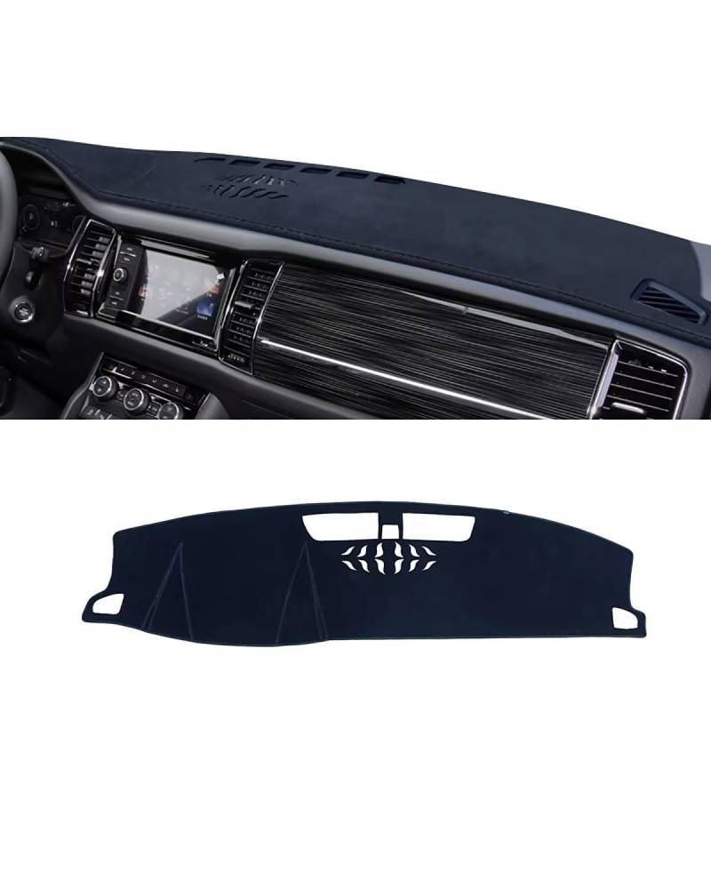 Auto Armaturenbrett Abdeckung Für Skoda Für Kodiaq 2016 2017 2018 2019 2020 2021 2022 Auto Dashboard Abdeckung Vermeiden Pad Sonnenschutz Teppiche Nicht-Slip Matte Armaturenbrett Matte(B Black LHD) von SHUGWA
