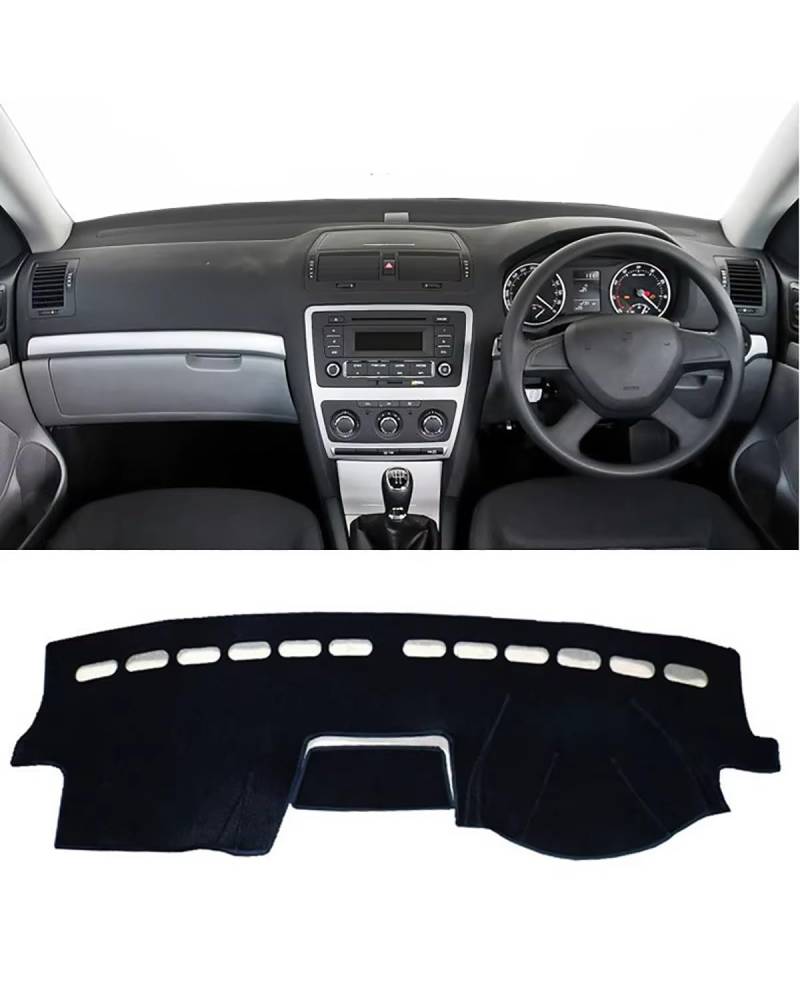 Auto Armaturenbrett Abdeckung Für Skoda Für Octavia Für A5 2005 2006 2007 2008 2009 2010-2014 Dashboard Abdeckung Matte Pad Dash Sonnenschirm Instrument Teppich Auto Zubehör Armaturenbrett Matte(Right von SHUGWA