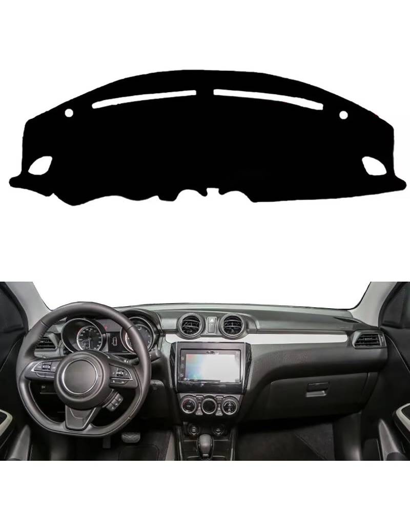 Auto Armaturenbrett Abdeckung Für Suzuki Für Swift 2017-2019 2020 2021 ZC33S/13S/53S/C83S Auto Dashboard Abdeckung Matte Teppich Dash Sonnenschirm Kissen Teppich Auto Zubehör Armaturenbrett Matte(Left von SHUGWA