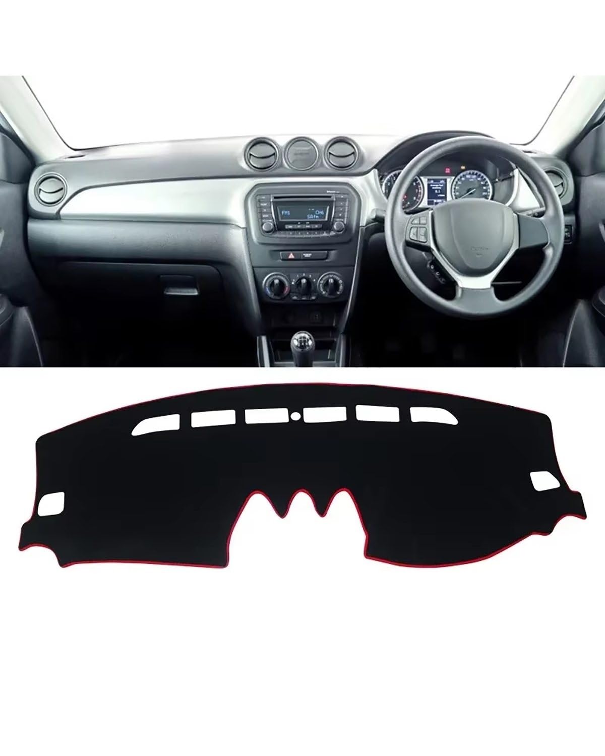 Auto Armaturenbrett Abdeckung Für Suzuki Für Vitara LY 2015 2016 2017 2018 2019 2020 2021 2022 2023 2024 Zubehör Auto Dashboard Sonnenschutz Matte Abdeckung Pad Armaturenbrett Matte(A RHD Red Side) Auto Armaturenbrett Abdeckung Für Suzuki Für Vitara LY 2015 2016 2017 2018 2019 2020 2021 2022 2023 2024 Zubehör Auto Dashboard Sonnenschutz Matte Abdeckung Pad Armaturenbrett Matte(A RHD Red Side) von SHUGWA