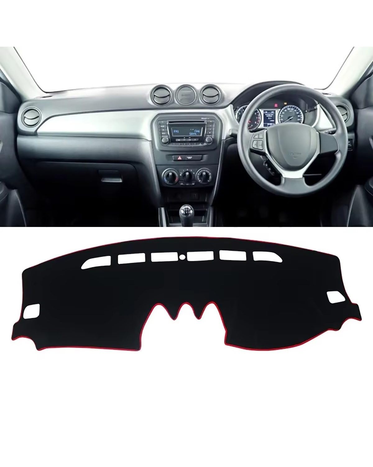 Auto Armaturenbrett Abdeckung Für Suzuki Für Vitara LY 2015 2016 2017 2018 2019 2020 2021 2022 Instrument Teppich Zubehör Auto Dashboard Abdeckung Vermeiden Matte Armaturenbrett Matte(A RHD Red Side) Auto Armaturenbrett Abdeckung Für Suzuki Für Vitara LY 2015 2016 2017 2018 2019 2020 2021 2022 Instrument Teppich Zubehör Auto Dashboard Abdeckung Vermeiden Matte Armaturenbrett Matte(A RHD Red Side) von SHUGWA