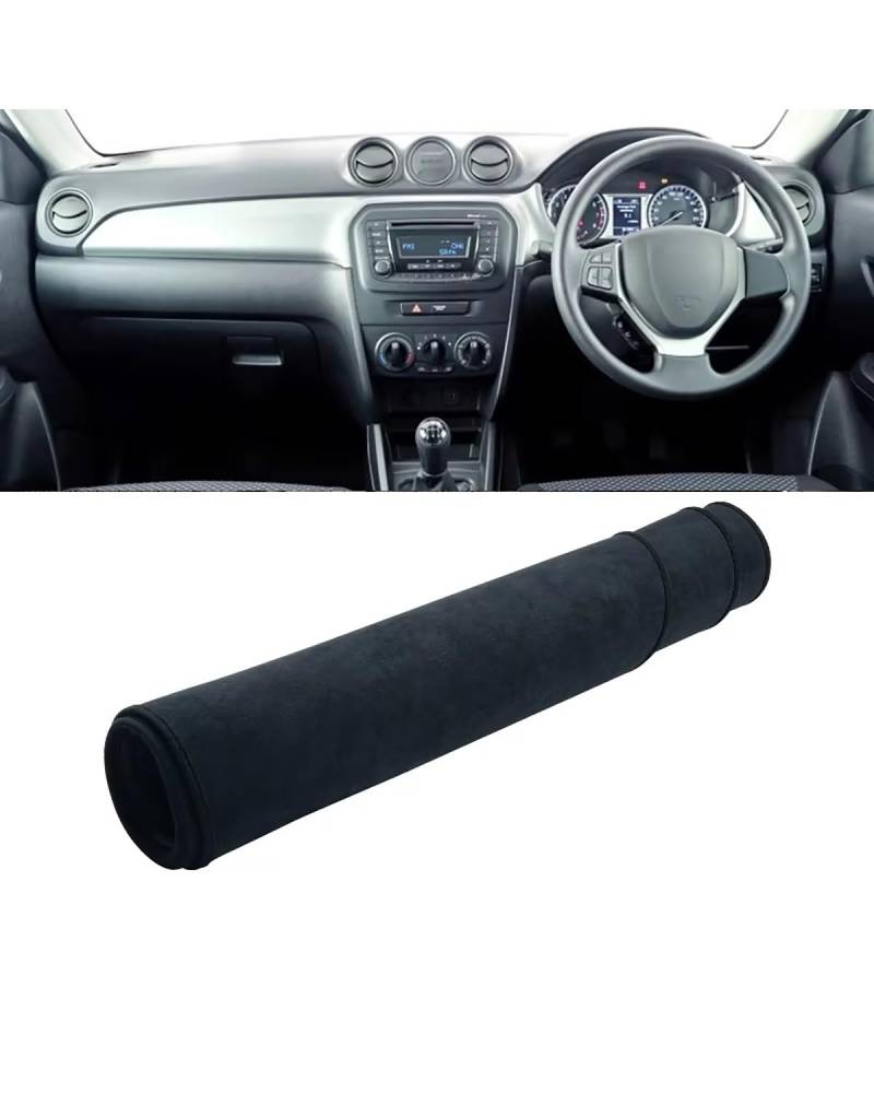 Auto Armaturenbrett Abdeckung Für Suzuki Für Vitara LY 2015 2016 2017 2018 2019 2020 2021 2022 Instrument Teppich Zubehör Auto Dashboard Abdeckung Vermeiden Matte Armaturenbrett Matte(B RHD Black) von SHUGWA